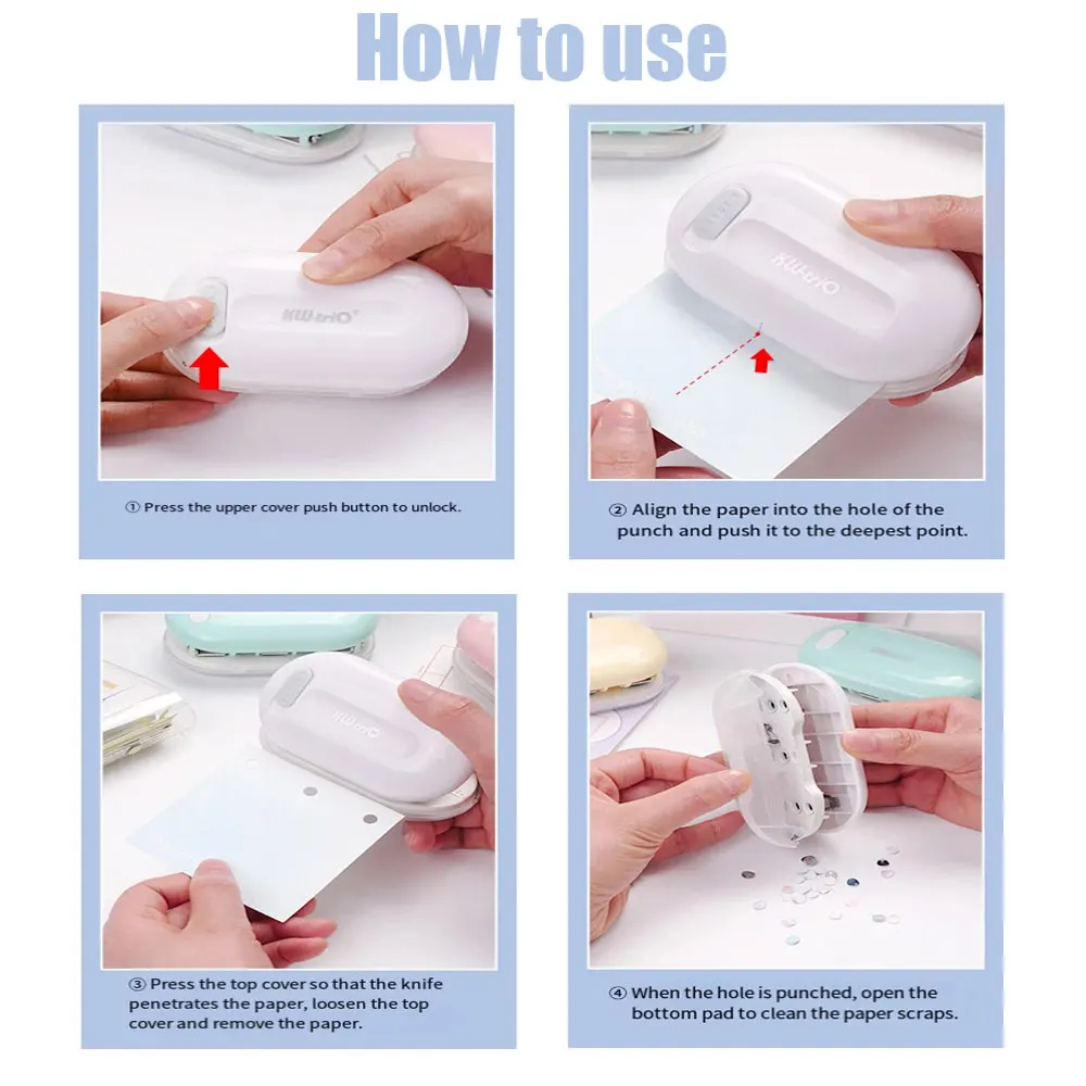 Fraiseuse à Trous Ronds et à 3 Trous Faite à la Main, Fournitures de Reliure de Bureau