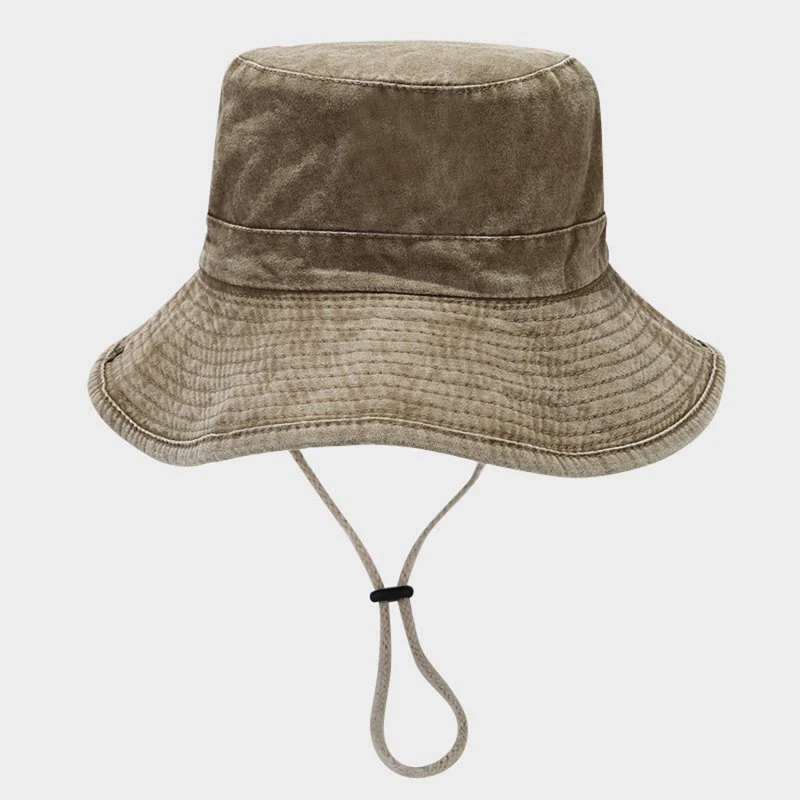 Summer Bucket Hat For Men Fisherman Cap Fishing Outdoor Sunshade Big Brim Sunscreen Riding Hiking Suncreen Sunhat