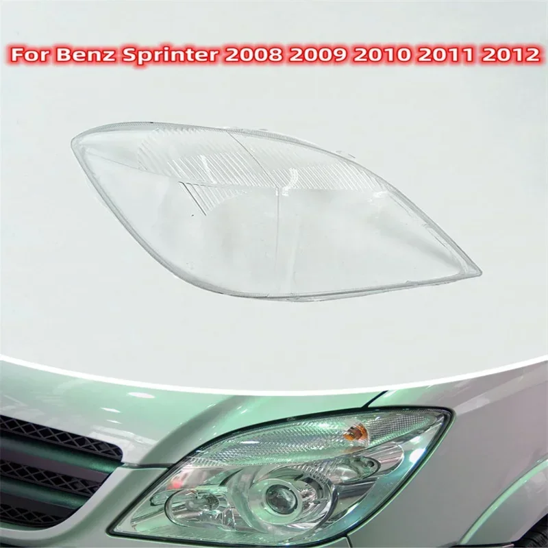 ZAZQ cubierta de faro delantero para Benz Sprinter 2008 2009 2010 2011 2012 lente de faro carcasa de cristal cubierta de lámpara de pantalla de faro