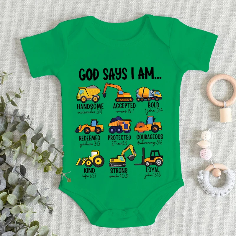 Baby Boys Girls Rompers Funny Design Cars Graphics Fashion Short Sleeve Newborn Infant Outfits Cartoon Jumpsuit for Newborns