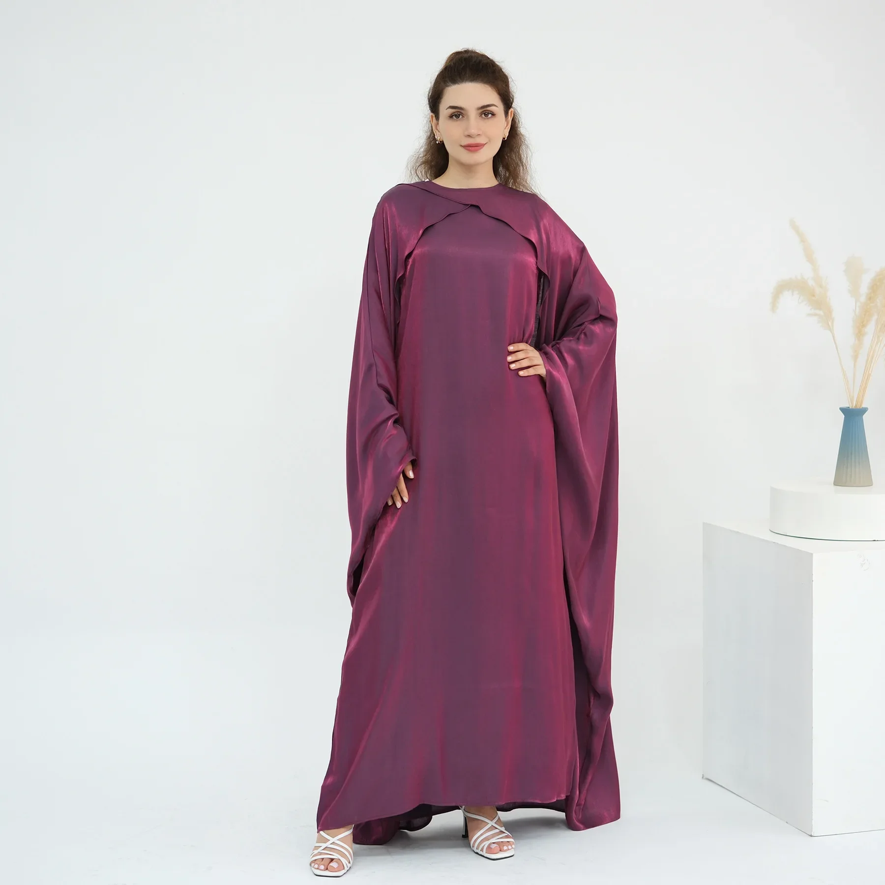 

Abaya Dubai Muslim Fashion Abaya Spring Autumn Muslim Long Sleeve O-neck Polyester Long Maxi Dress Kaftan Muslim Dress Women