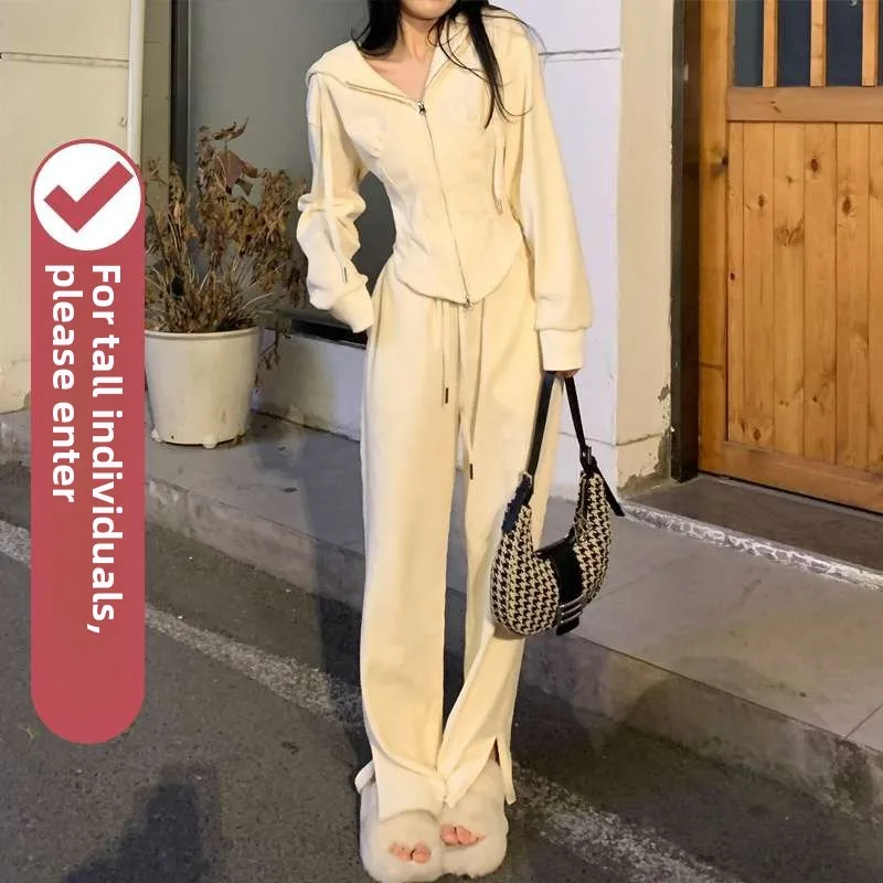 

Tall Women's Long Version 75 Hoodie Sports Outfit Set Autumn Casual 70 Girls Sportswear Ensemble Fall Season Faion