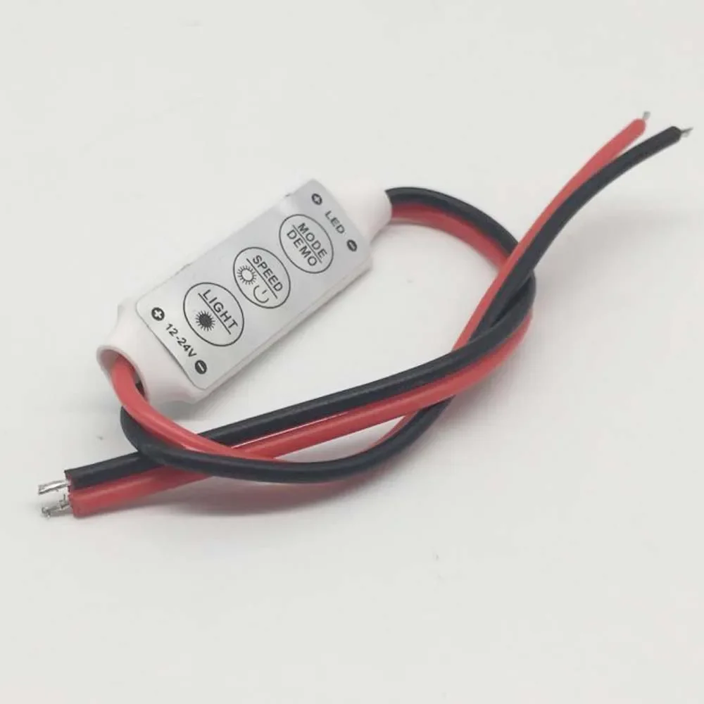 12V-24V Mini 3 Keys Single Color LED Controller Brightness Dimmer for led strip light