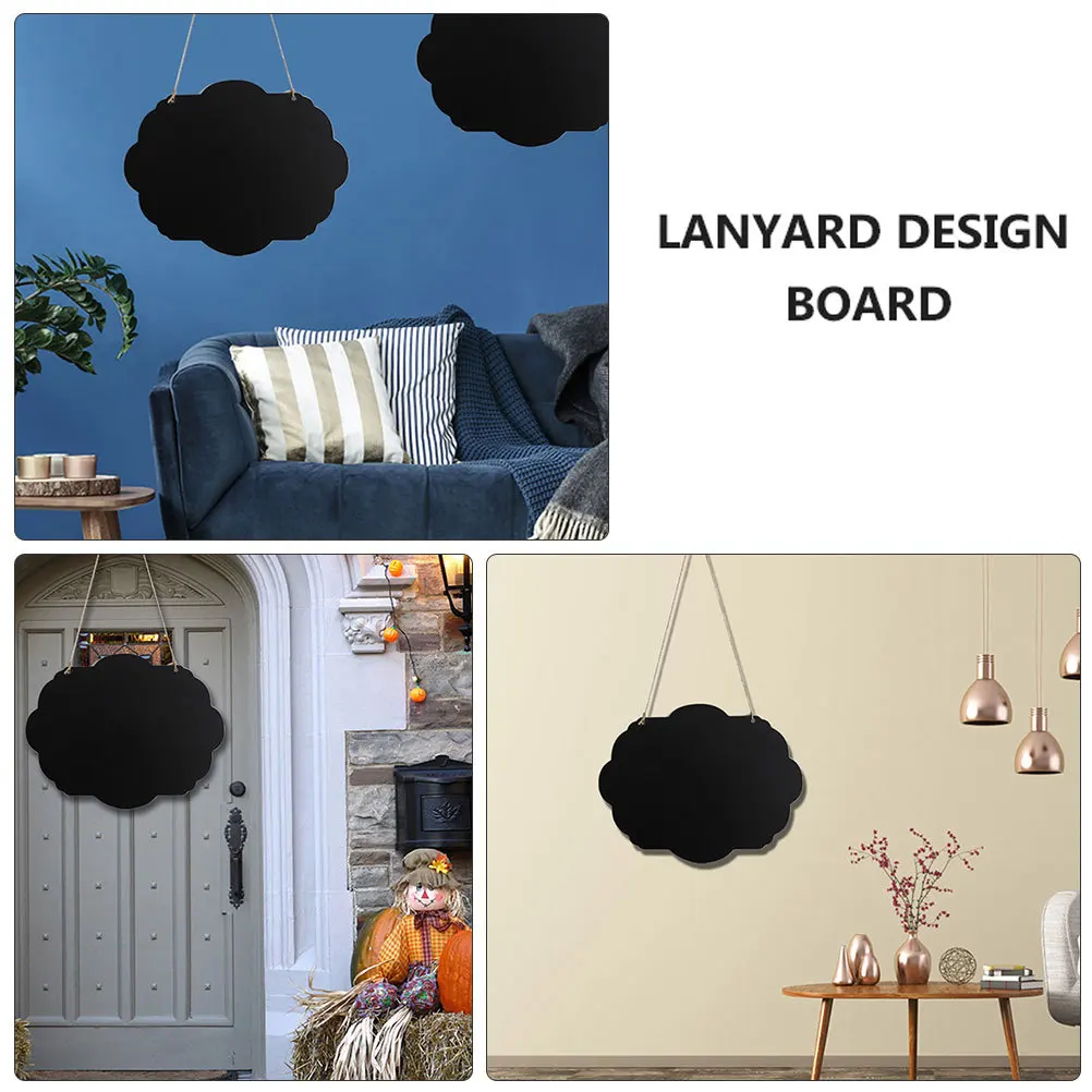 Pizarra colgante de madera con forma de nube, tableros de escritura de doble cara para pared, puerta, ventana, exhibición de notas, herramienta artística, 2 uds.