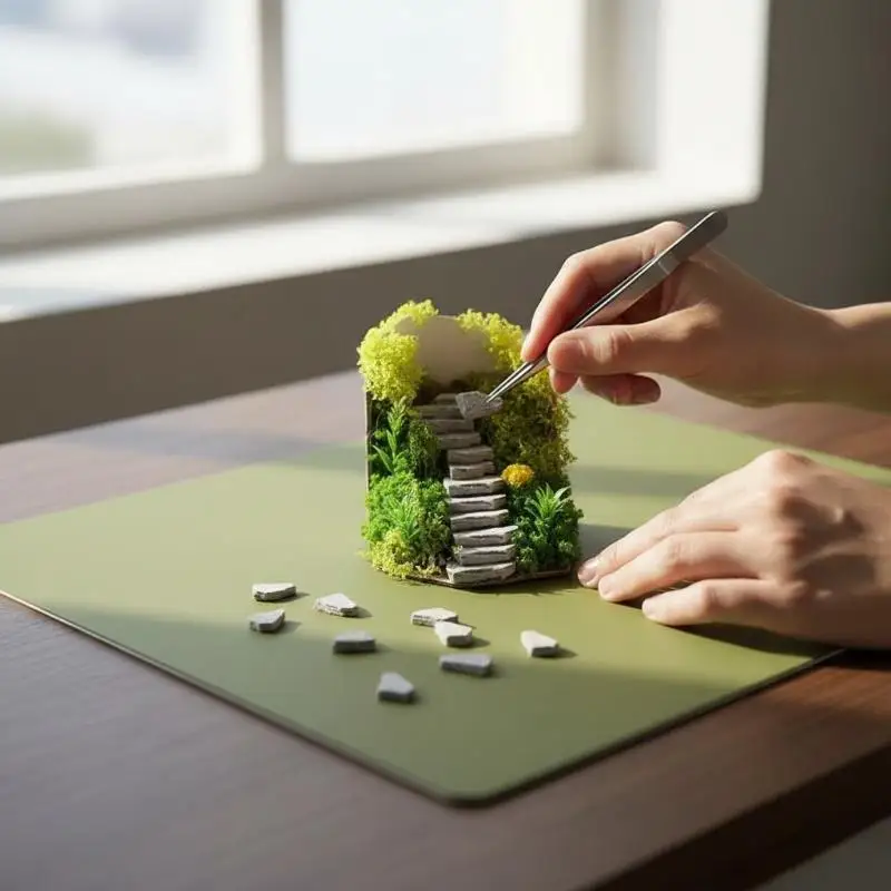 10pcs Stepping Model Stones Irregular For Garden Pathway Walkway,Miniature Outdoor Landscaping Decorative Step Rocks