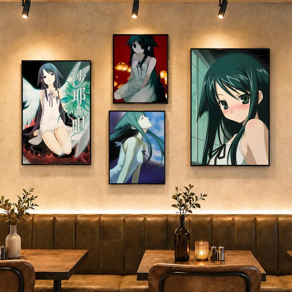 S-Saya No Uta The Song Of Saya Poster Vintage Retro Anime Poster Stickers Peel and Stick Wall Art Home Decor