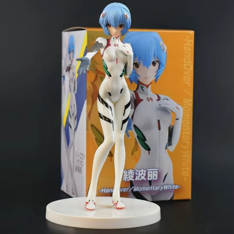 Neon Genesis Evangelion Anime Figure, Black Jacket, Short Hair, Rei Ayanami Action Figure, Adult Collection Model Toys, 21cm