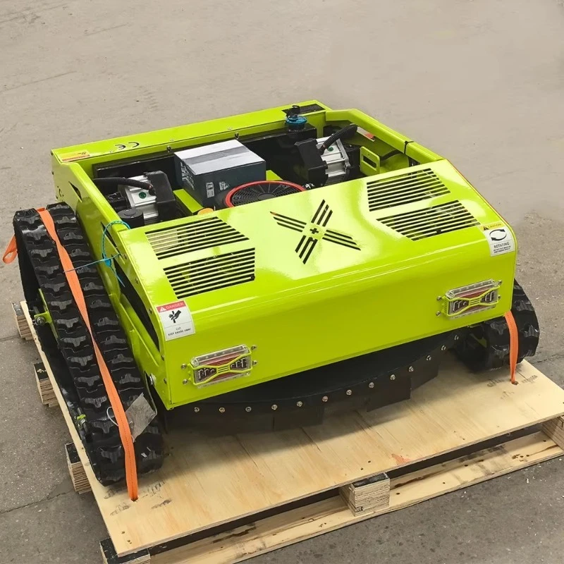 High Quality Self Propelled Robot Lawn Mower Remote Control Farm Diesel Lawn Mower All Terrain Crawler Grass Cutting Machine