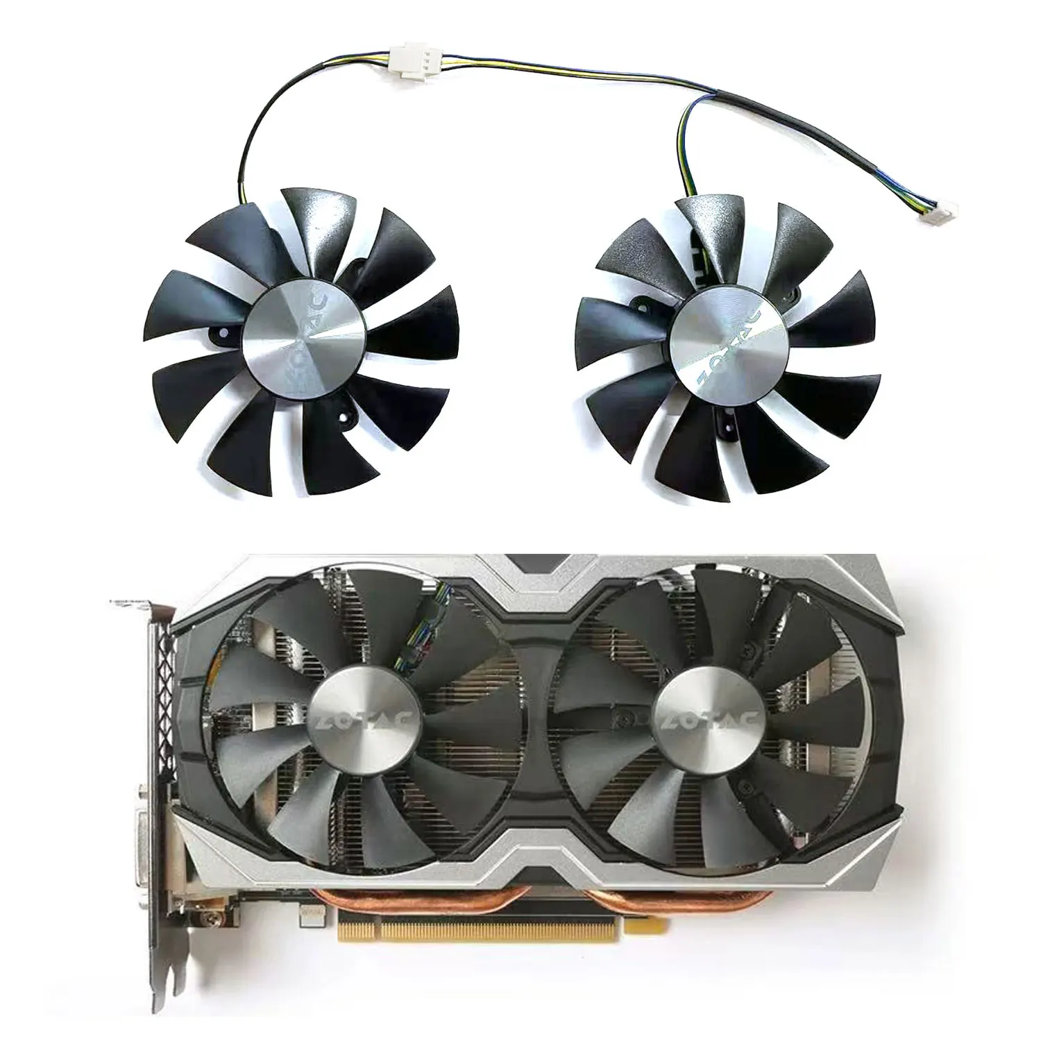 For Zotac GTX1060 6GB GTX 1070 Mini GTX1050Ti Graphics Card 85mm GFY09010E12SPA GA91S2H 4-Pin GPU Fan