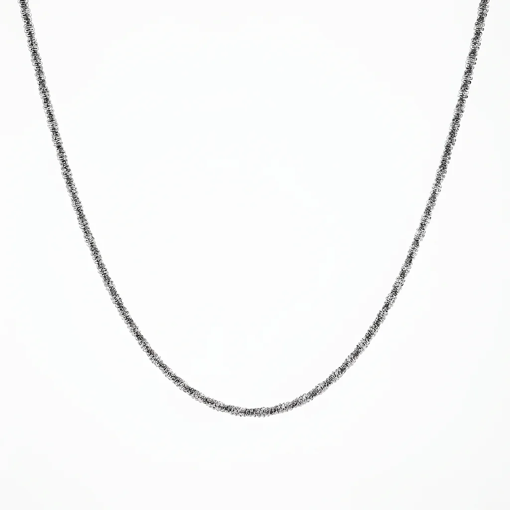 Elegant Stainless Steel Beaded Rope Chain Necklace 3.0mm Textured Link Choker for Women Hypoallergenic Minimalist Chains for Man