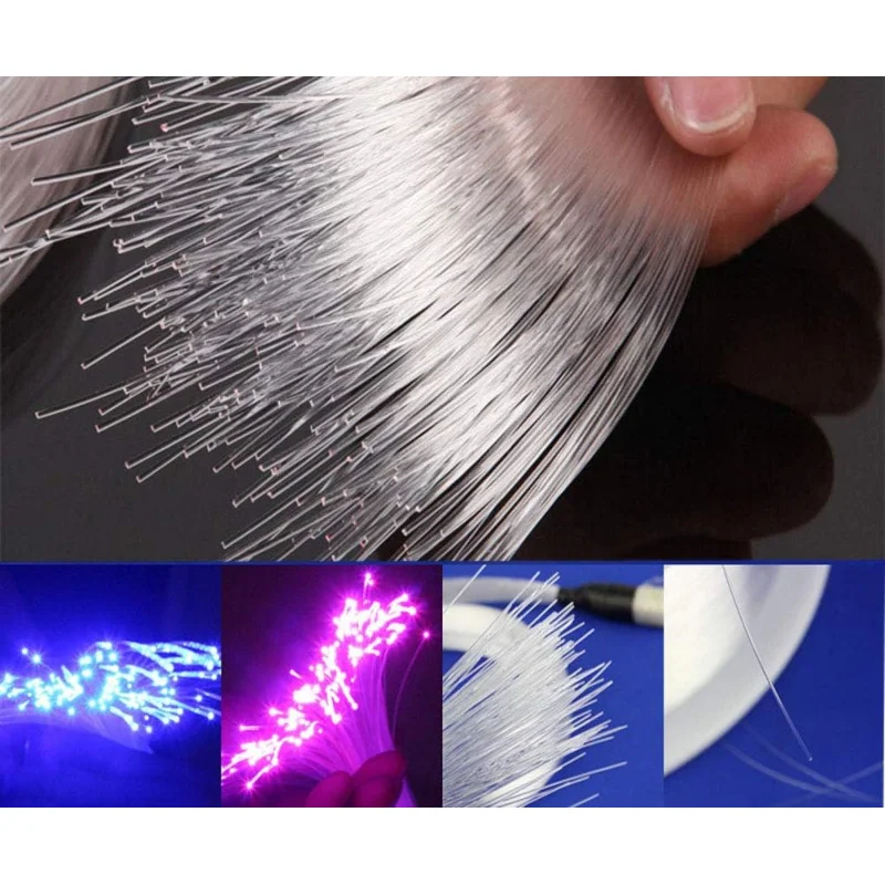 PMMA Plastic End Glow Fiber Optic Cable 1mm(0.04in) 50m(164ft)/Roll for Star Sky Ceiling All Kind Led Light Engine Driver Source
