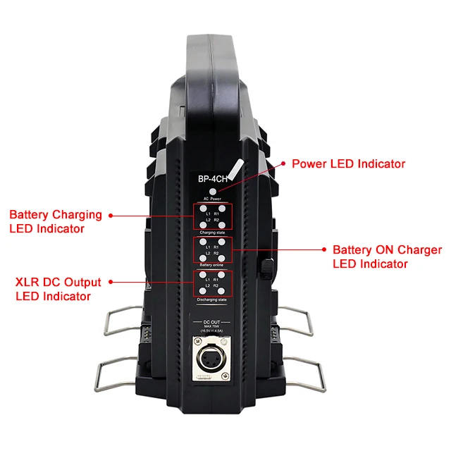 Camera Battery Charger  BP-2CH  V Lock V Mount Battery Charger For  BP-95W BP-150W BP-190W BP-300W Battery