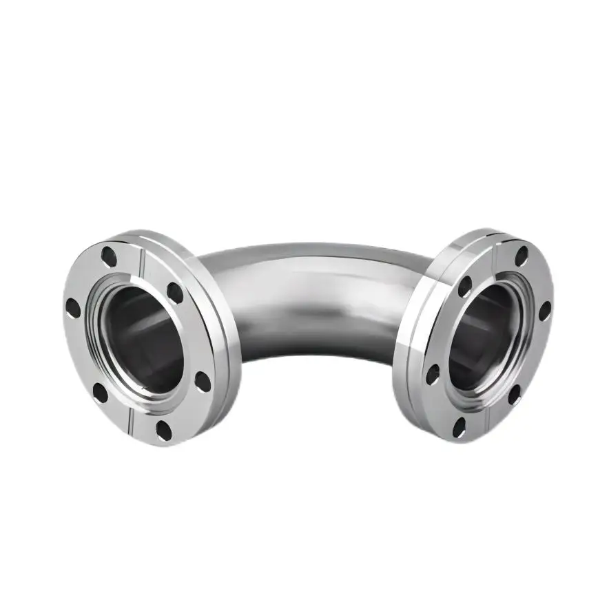 

Stainless Steel 304 CF Flange Elbow Vacuum Double Flanged 90 Degree Elbow 3 Way 4 Way Fittings