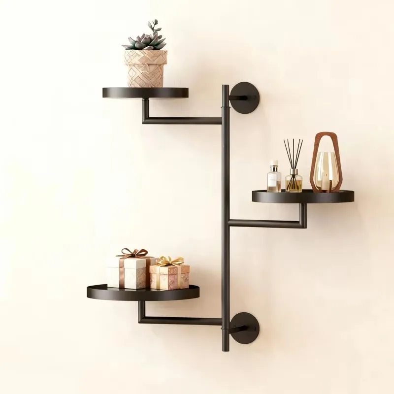 

1 шт. вращающаяся подставка для растений на окно с регулируемой ручкой, трехъярусная металлическая настенная подставка для комнатных растений, прочная подвесная подставка для растений