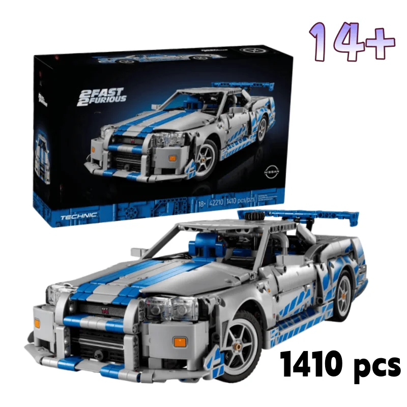 

Moc 42210 Building Blocks Bricks God Of Match Gt-r34 Sports Car Model Set Mechanical Set Birthday Christmas Gift Halloween Gift