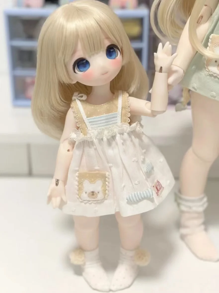 gaoshundoll 1/6 Lala anime face resin OB11 Qbaby blythe MDD VOLKS DIY makeup practice head for birthday gift fashion mysterybox