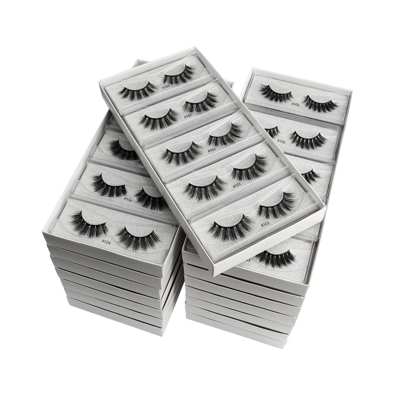 4/10/50 pairs handmade mink lashes Wholesale natural thick fluffy eyelashes dramatic full strip lashes extension eyelash tools