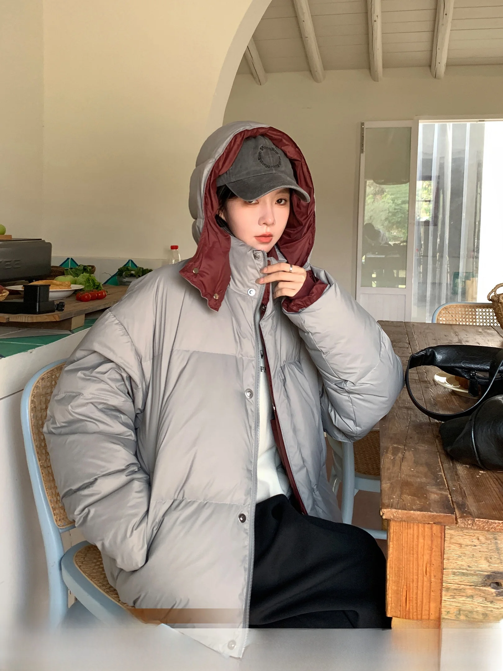 

Ультратонкое пальто из гусиного пуха с отстегивающимся капюшоном, очень теплое, для глубокой зимы, повседневное, удлиненное, стандартной длины, женское