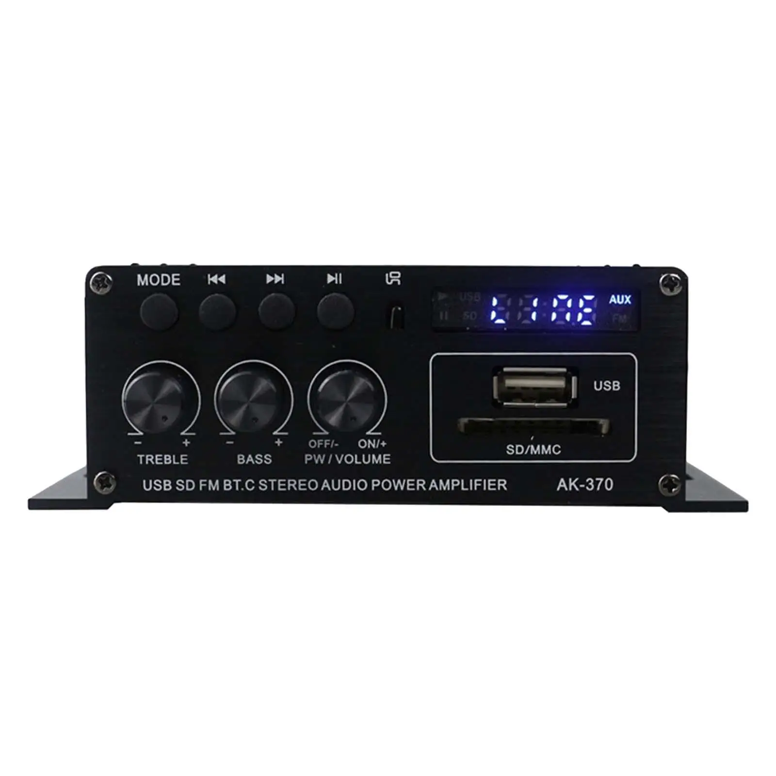 リモコン付きハイファイステレオアンプ,パワーアンプ,12v-24v,20w 20w,AK370-Mini ch,bluetooth 2.0,5.0