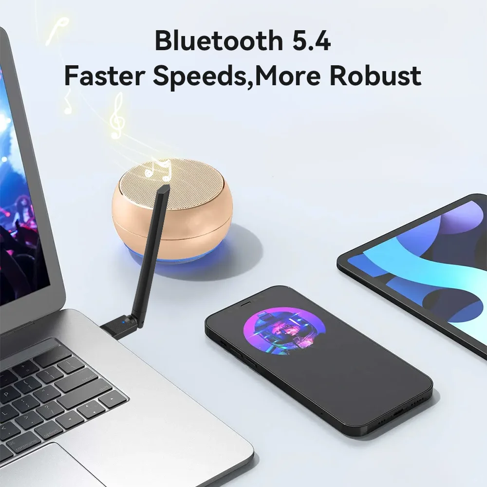 WiFi 6 AX900 Bluetooth 5.4 WiFi USB-адаптер Беспроводная сетевая карта 2,4G и 5 ГГц Wi-Fi-антенна для драйвера ПК Бесплатный USB-приемник WiFi
