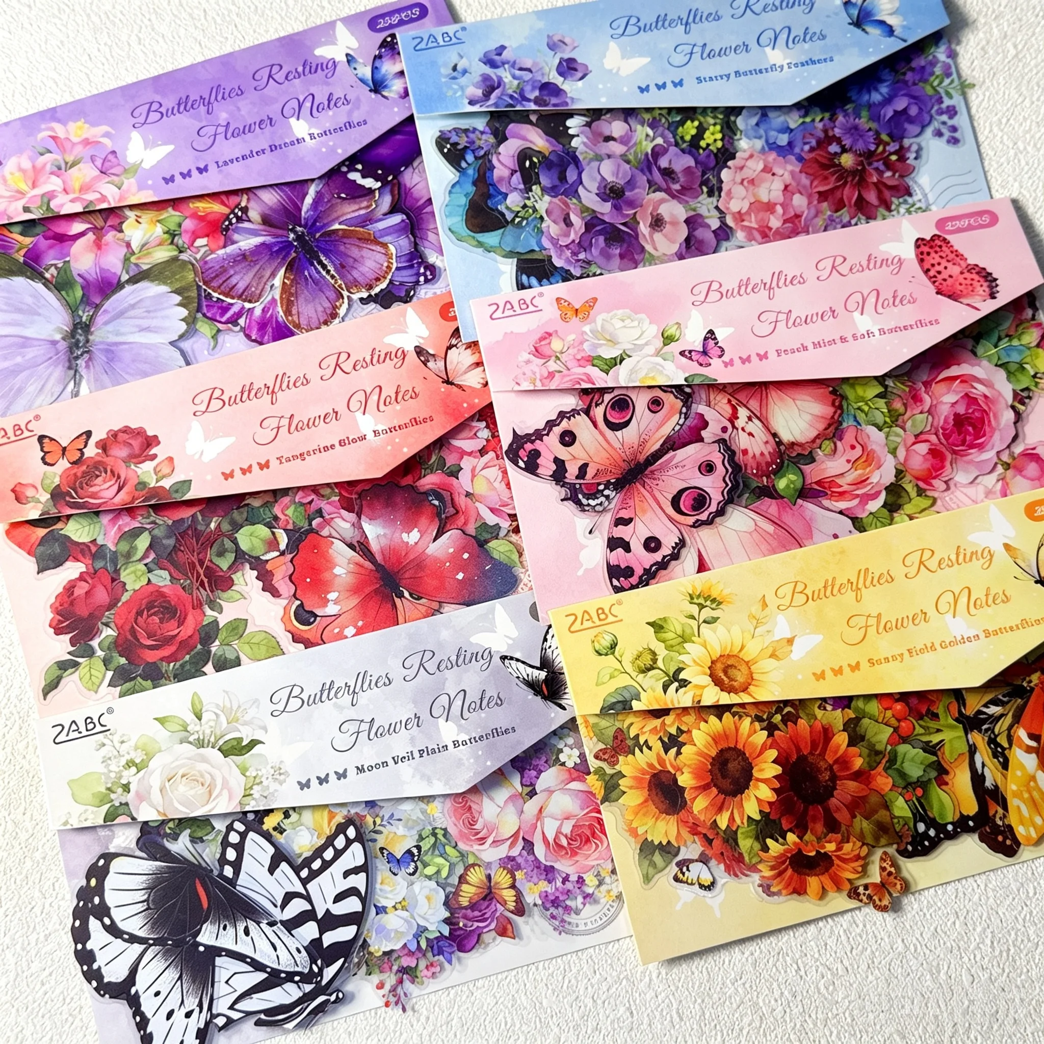 25 Sheets Aesthetic Vintage Flower & Butterfly Stickers, Floral Decals for Handbook Scrapbooking & Gu Ka Collage Decor