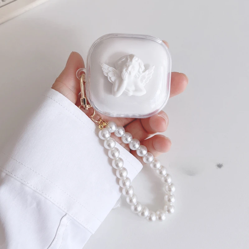 For QCY T13 ANC Case Cartoon Cat / Love Cute Earphone Case With Keychain Silicone TPU Cover For Qcy T13 Cover Hearphone Box