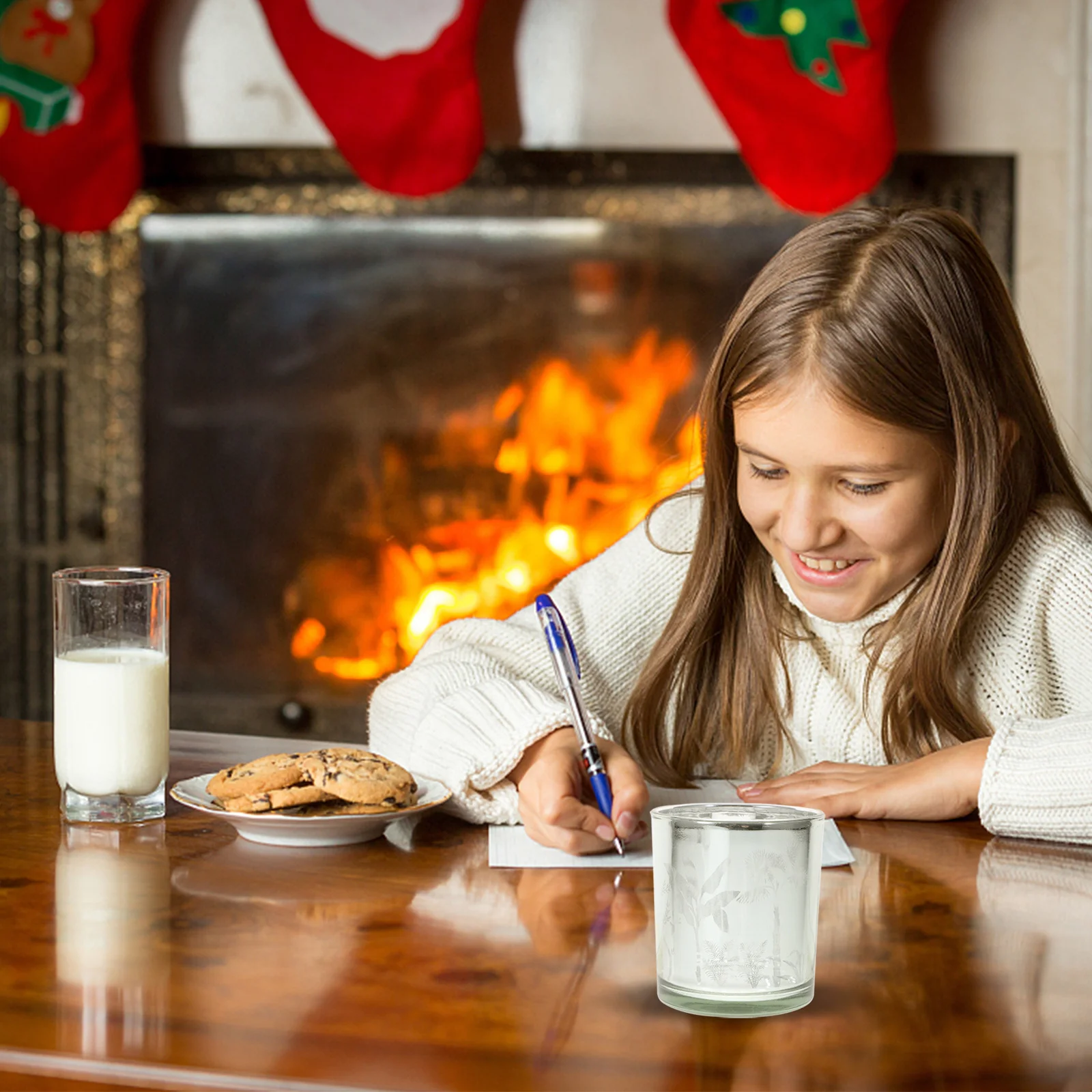 

1Pcs Christmas Candlestick Xmas Holder Safe Sturdy Home Bedroom Bathroom Dining Room Decoration Xmas Stick