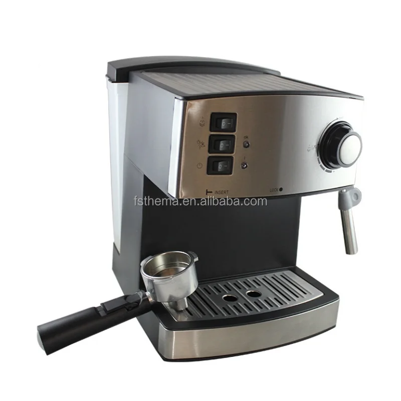 Hot Sale Stainless Steel Steam Pod Ground Milk Foam High Pressure 20bar 1.6L Electric Cappuccino Espresso Coffee Machine Maker