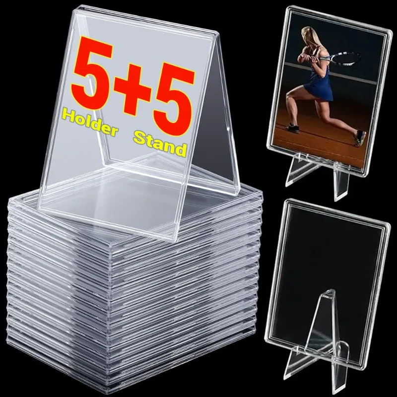 

Clear Kpop Idol Photocard Sleeve Set Frame Anti-scratch PS DIY Gaming Trading Card HD Collect Holder Display Stands