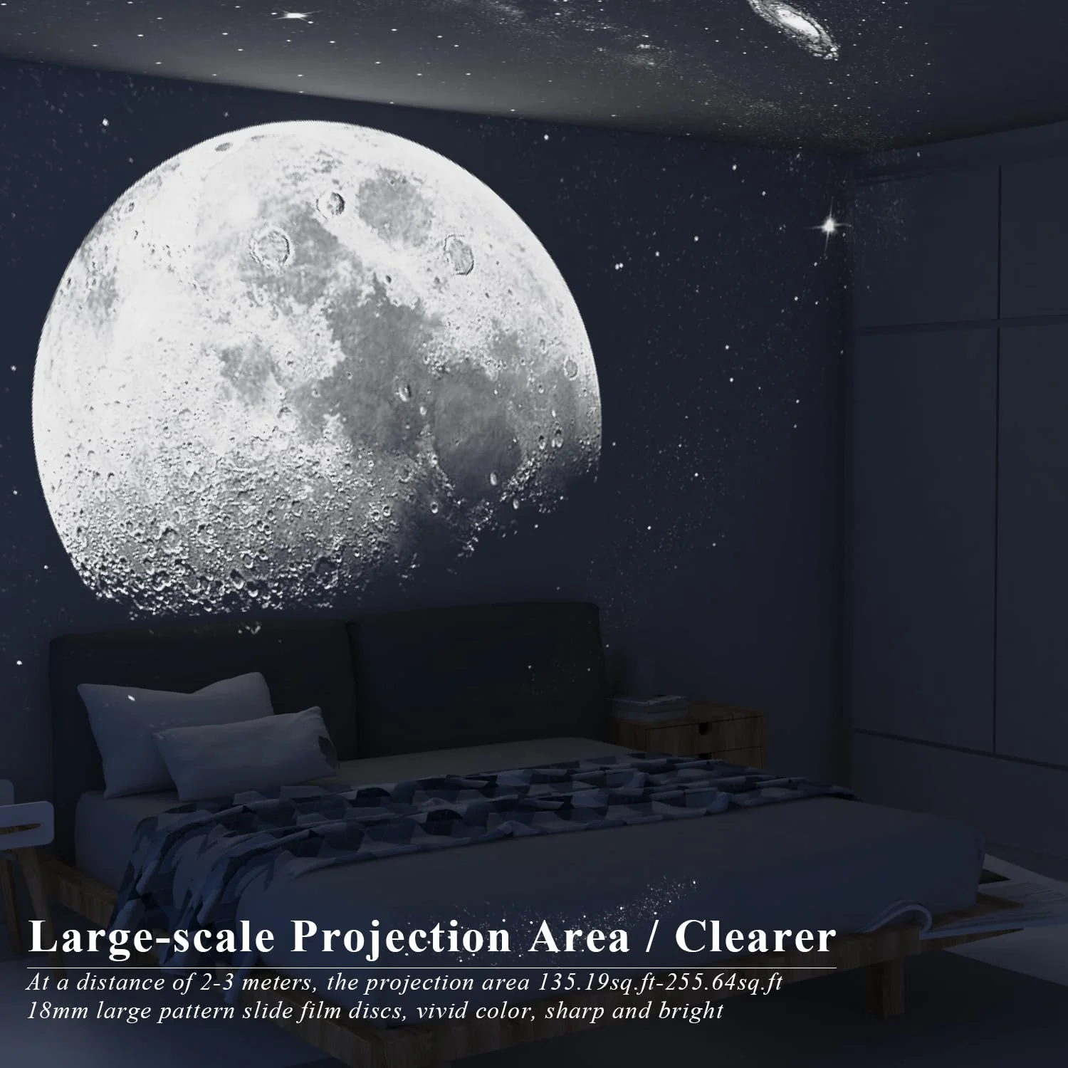 1PC Planetarium Projector for Bedroom Pro Version Galaxy Star Projector with Remote Control Bluetooth Function for Kids Adults