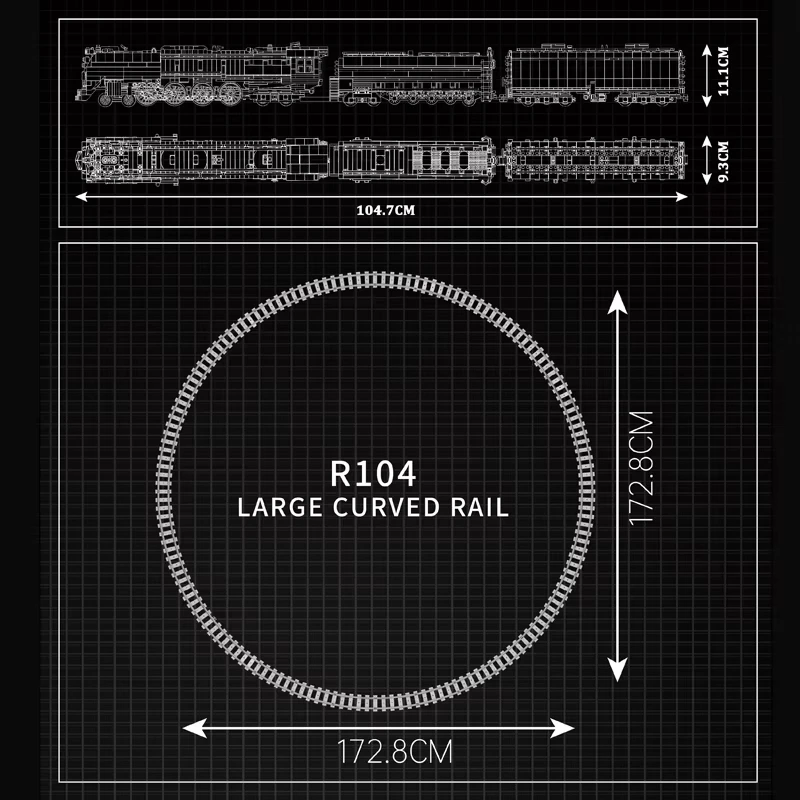 Mold King 12031 Technical Car Building Block RC Union Pacific 844 Steam Locomotive Model Assembly Train Brick Toy Gift For Kids