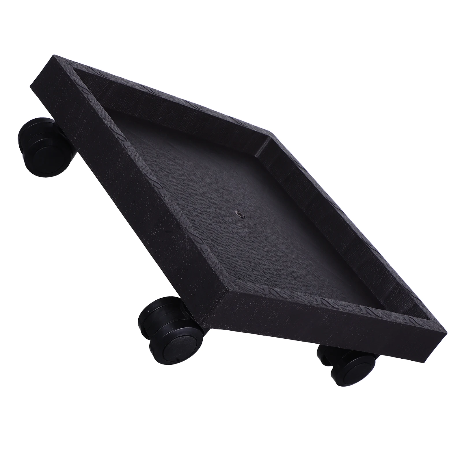 

Square Flower Pot Tray Stand with Wheel for Potted Plants Planting Planter Wheels Black