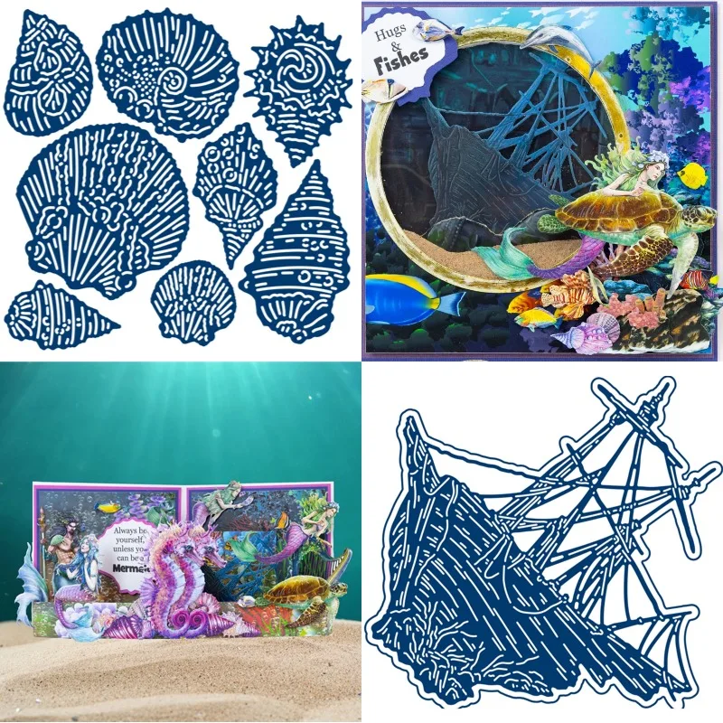 Echo, Indigo & Delphine  Metal Cutting Dies for DIY Scrap booking Crafts Dies Cut Stencils Maker Photo Album Template Handmade