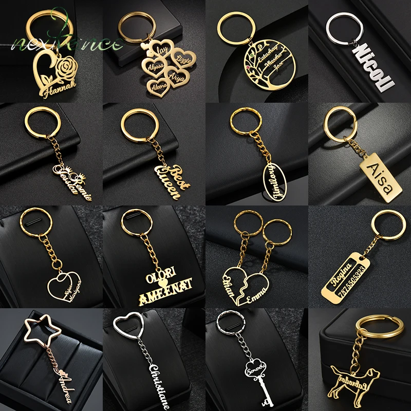 Nextvance Fashion Custom Name Keychain For Men Women Personalized Stainless Steel Keyring Father Drive Safe Jewelry Gifts