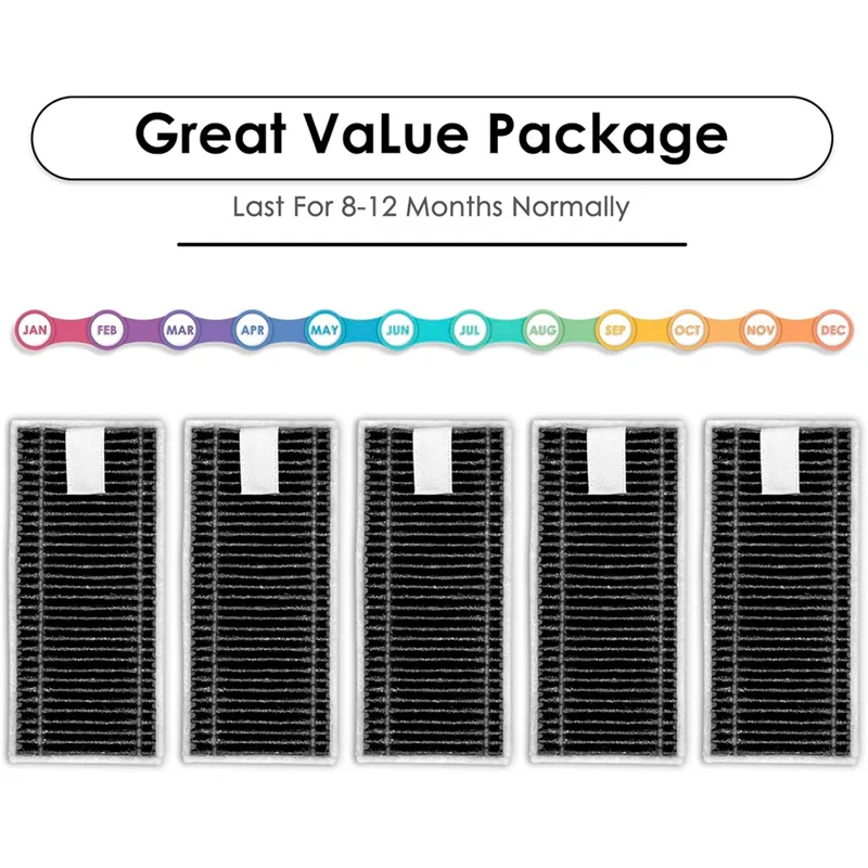 مرشحات HEPA لـ ECOVACS DEEBOT X8 Pro Omni Robot Vacuum Filter Kit، قطع الغيار، مجموعة ملحقات المرشحات