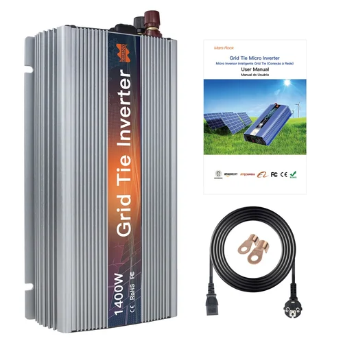Imagen 2 del producto Microinversor Solar de conexión a red de 1000-1400W, 20-50VDC a 90-140VAC, 190-260VAC, MPPT, convertidor de onda sinusoidal pura para sistema de energía Solar