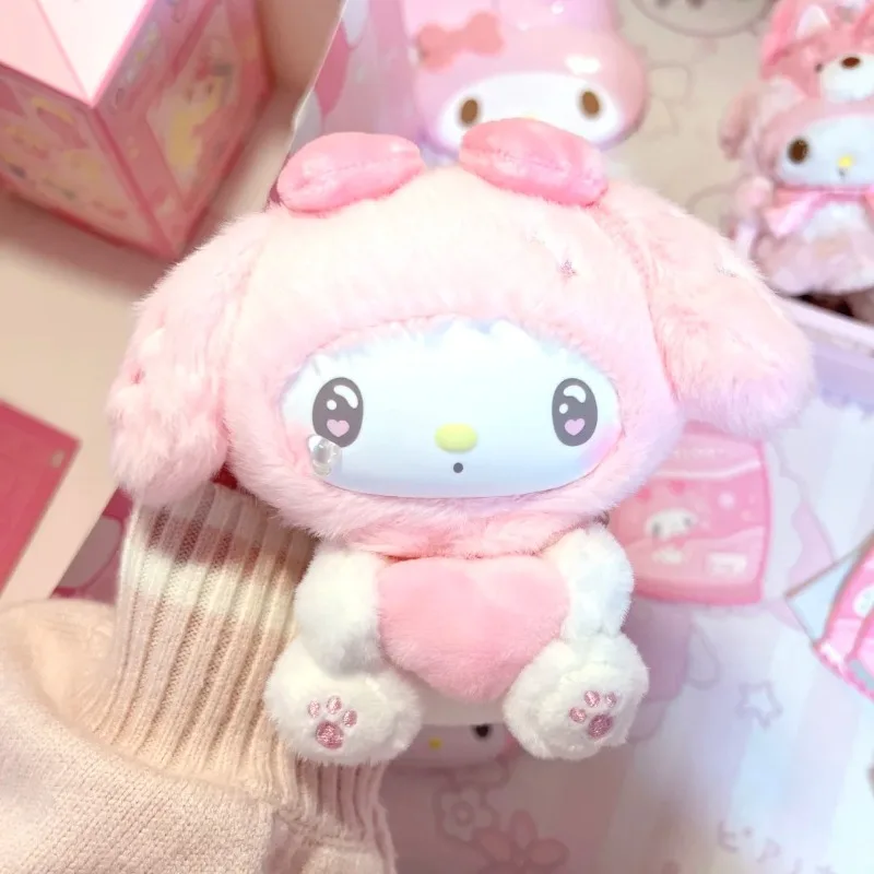 Venda quente sanrio minha melodia 50th aniversário leite doce série caixa cega vinil boneca de pelúcia kawaii saco pingente caixa mistério brinquedo presente