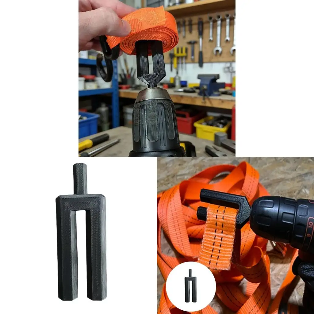  Ratchet Strap Winder Drill Attachment 3D Printed Cord Reel Organizers Reel