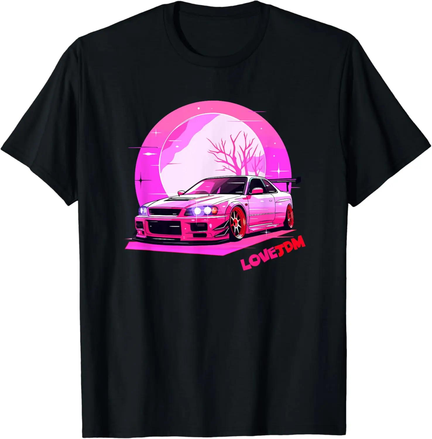 

Женская и мужская футболка Love JDM Girl Racer Pink, японская Модифицированная гоночная модель, мужская и женская хлопковая футболка с короткими рукавами