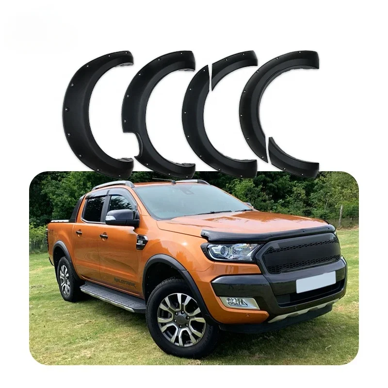 

Abs Fender flare Pocket Style wheel arch matte black For Ford Ranger T7 2015-2017 Other Exterior Accessories 2016