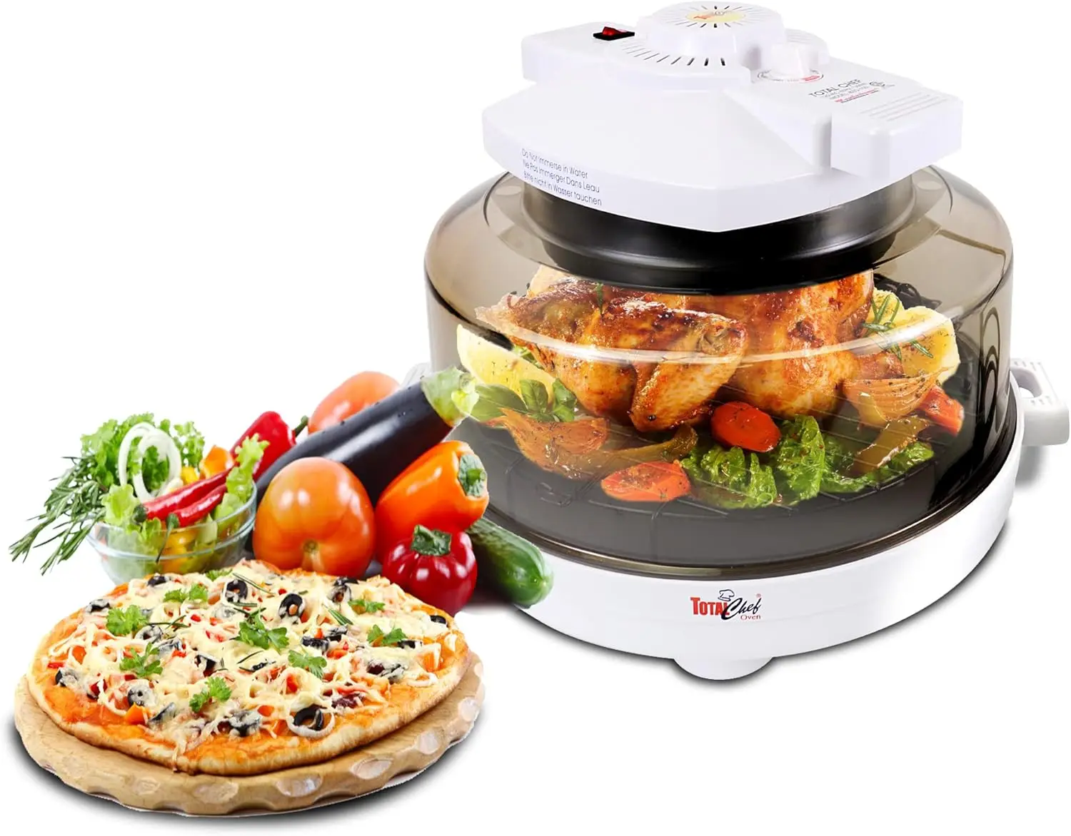 Countertop Infrared Oven with Convection Air Circulation Time and Temperature Control 1300W Roast Steam Bake Broil Ai