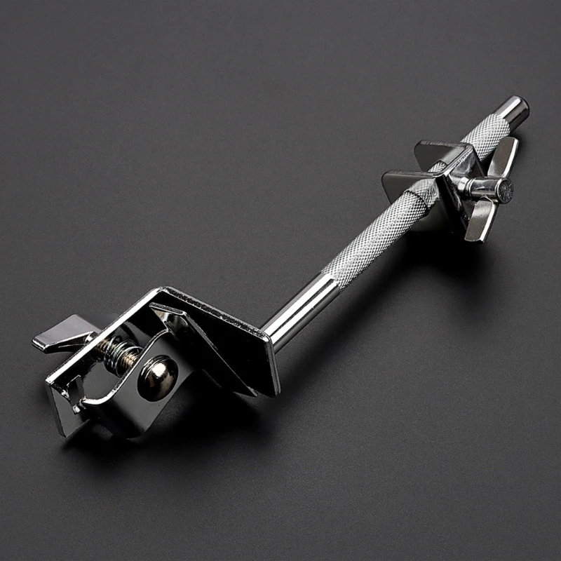 652D Cowbell Clamp, Drum Mounting Bracket Drummers Hoop Mounted Clamping Jaw Adjusted Height Rod Arm Standard Holder