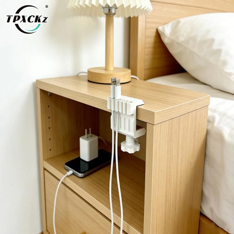 SL 3D Printed Pla Eco-Friendly Material Desktop Data Cable Clip, Desktop Traceless Cable Management And Organization Tool