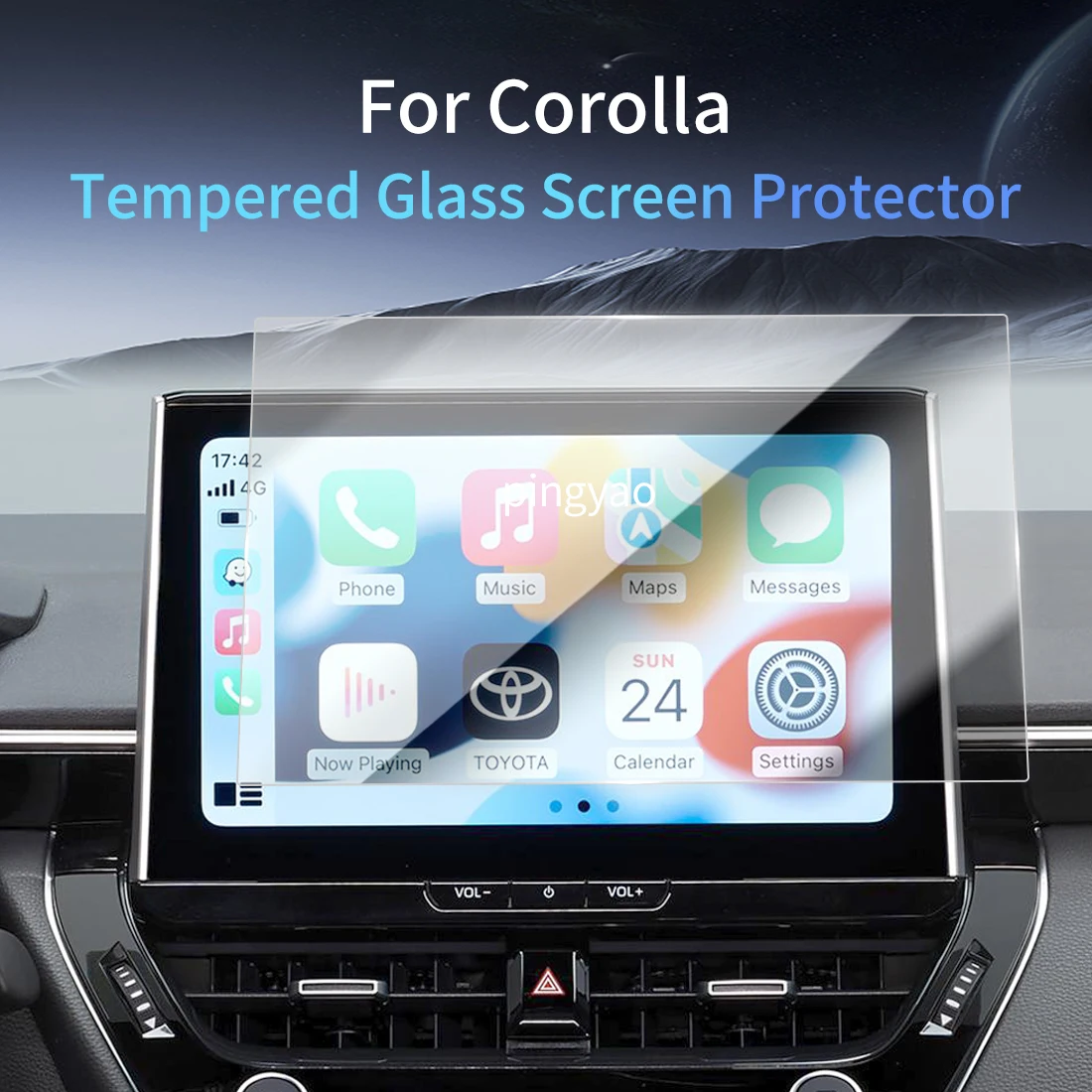 

Car Sticker Screen Protector Navigation Display Tempered Glass Protective Film Car Vehicle For 25 Toyota Corolla
