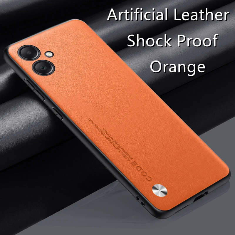 

Phone Case for Galaxy A05 Artificial Leather Business High-end Cover Shockproof Case Cover