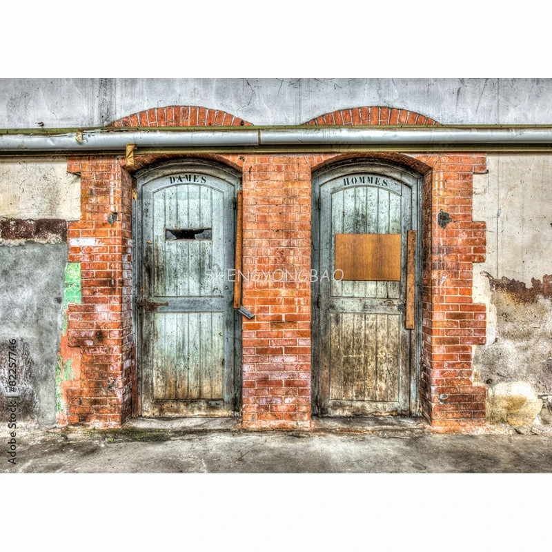 Vintage Theme Photo Backdrops Retro Factory Interior Graffiti Old Brick Wall Photography Background Studio Props PJT-05