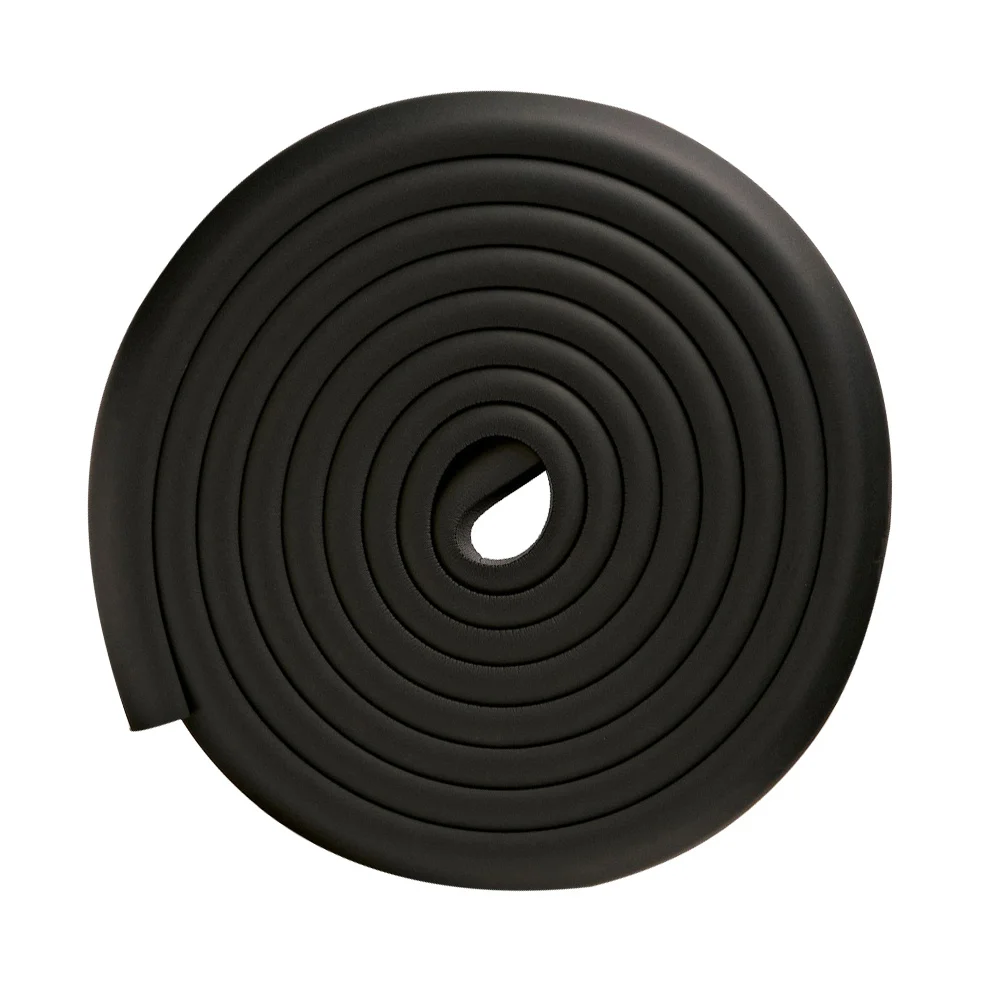 حماية ضد الاصطدام للأطفال، شريط أسود متين، أداة أمان من مادة Nbr قابلة للتصادم، حواف زاوية للأثاث الداخلي المنزلي