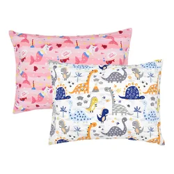 Fundas de almohada de algodón para niños pequeños, ropa de cama para bebés, niños, niñas, viajes para dormir, 49x36CM