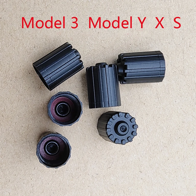 4/8pcs Car Model 3/Y Original Tire Valve Caps with Oring Seals Nylon Plastic Valve Dust Covers for TPMS Valve Stems Car Tyre Ac