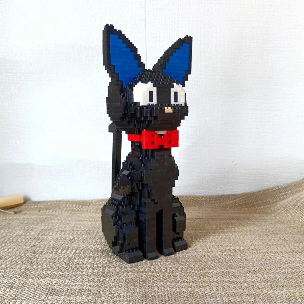 Encantador Shiba Inu ou Black Cat Building Block Kit, Delicioso Pet Models, Criativo Idéia Presente Único, Peça Decorativa